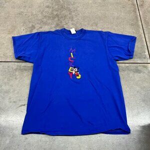 vintage mickey mouse disney made in usa blue shirt size xl